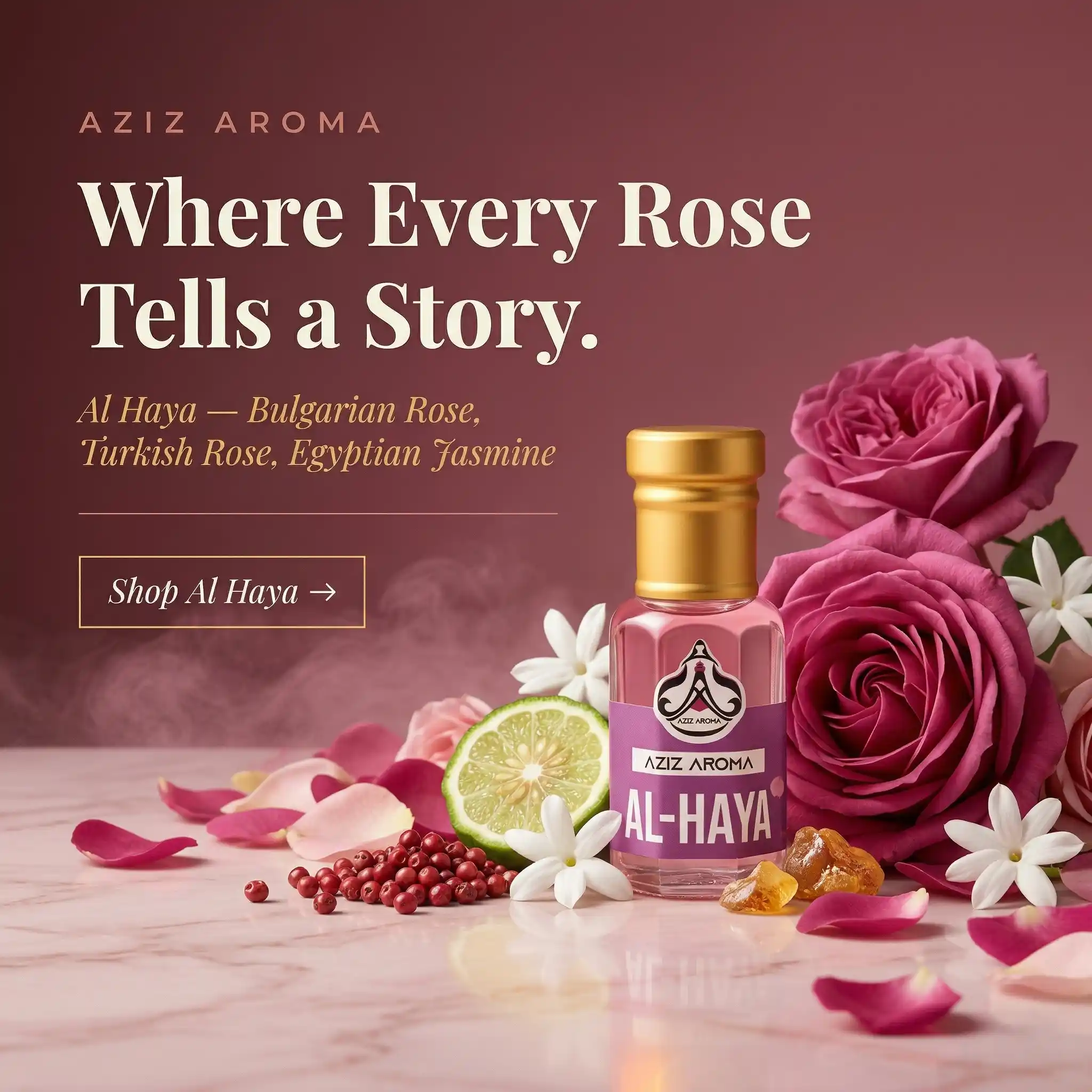 Al-Haya Attar by Aziz Aroma - Premium Soft Elegant Attar